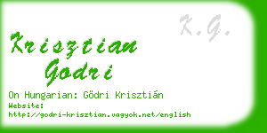 krisztian godri business card